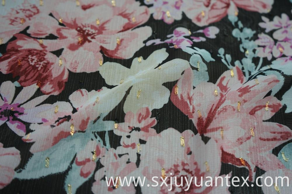 Chiffon GGT Lurex Jacquard Fabirc